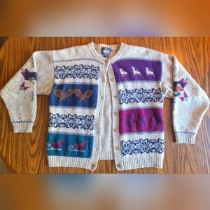 Vintage Woolrich Winter Themed Cardigan - W XL